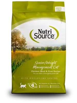 Nutrisource Senior/Weight Management Chicken and Peas Dry Cat Food