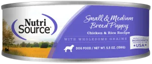 NutriSource® Small & Medium Breed Puppy Formula Wet Puppy Food