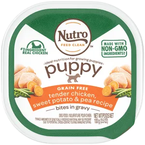 Nutro Puppy Tender Chicken & Rice Recipe Cuts In Gravy Dog Food Trays