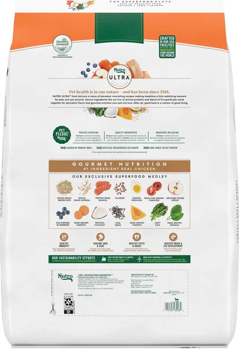 Nutro Ultra Puppy Chicken, Lamb & Salmon Dry Dog Food
