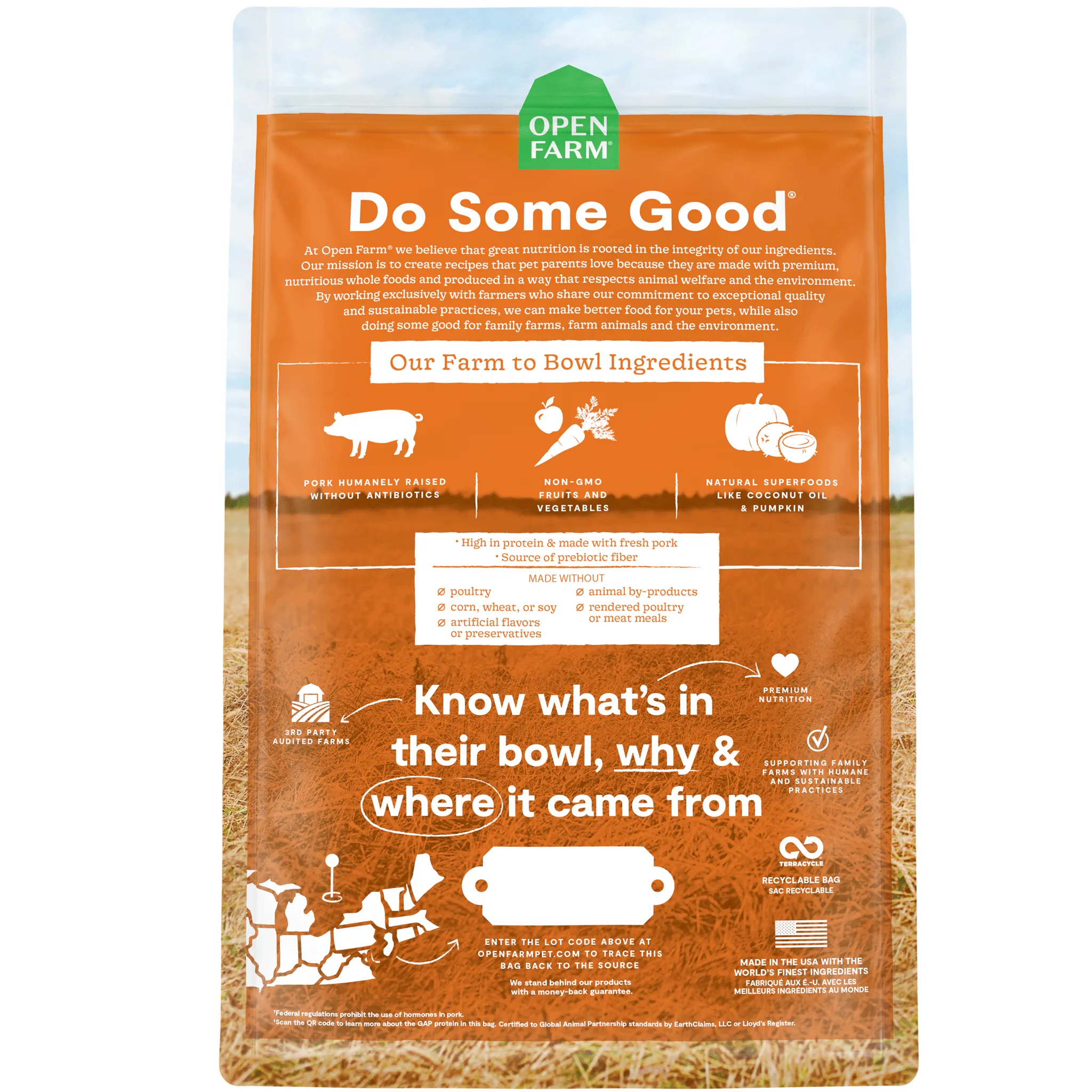 Open Farm Farmer's Market Pork & Root Vegetable Dry Dog Food