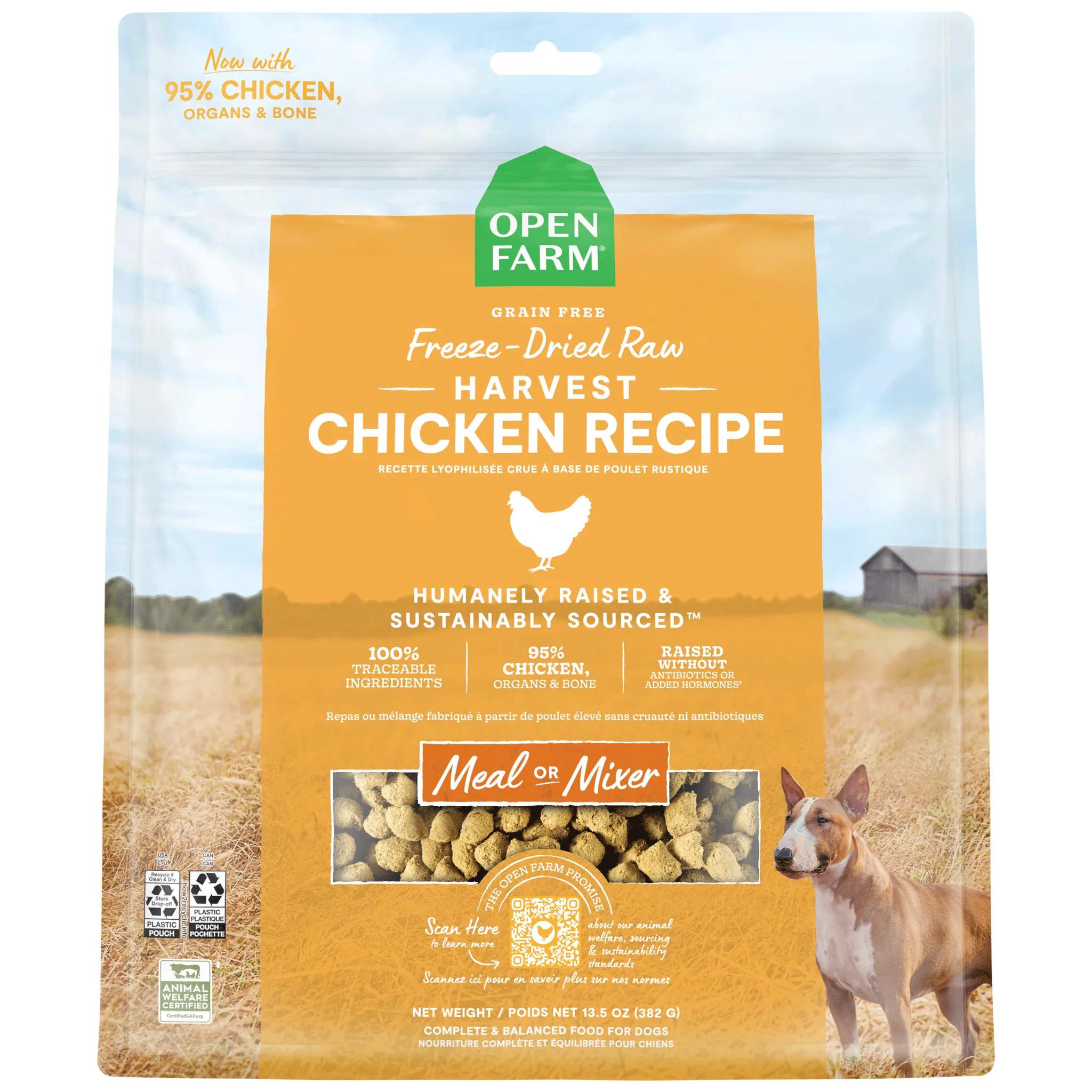 Open Farm Freeze-Dried Harvest Chicken Dog Food - 13.5oz