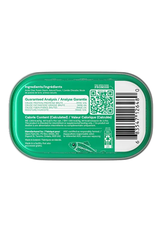 Open Farm Grain Free Arctic Char Wet Topper for Cats