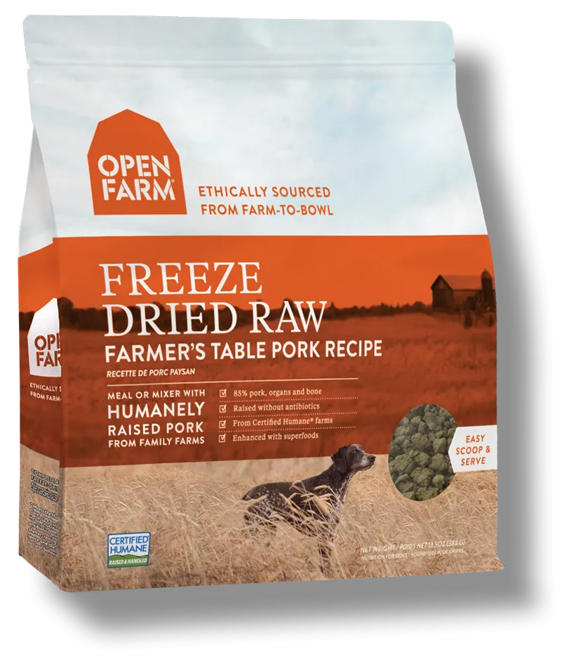 OPEN FARM Grain-Free Freeze-Dried Farmer's Table Pork Recipe Dry Dog Food