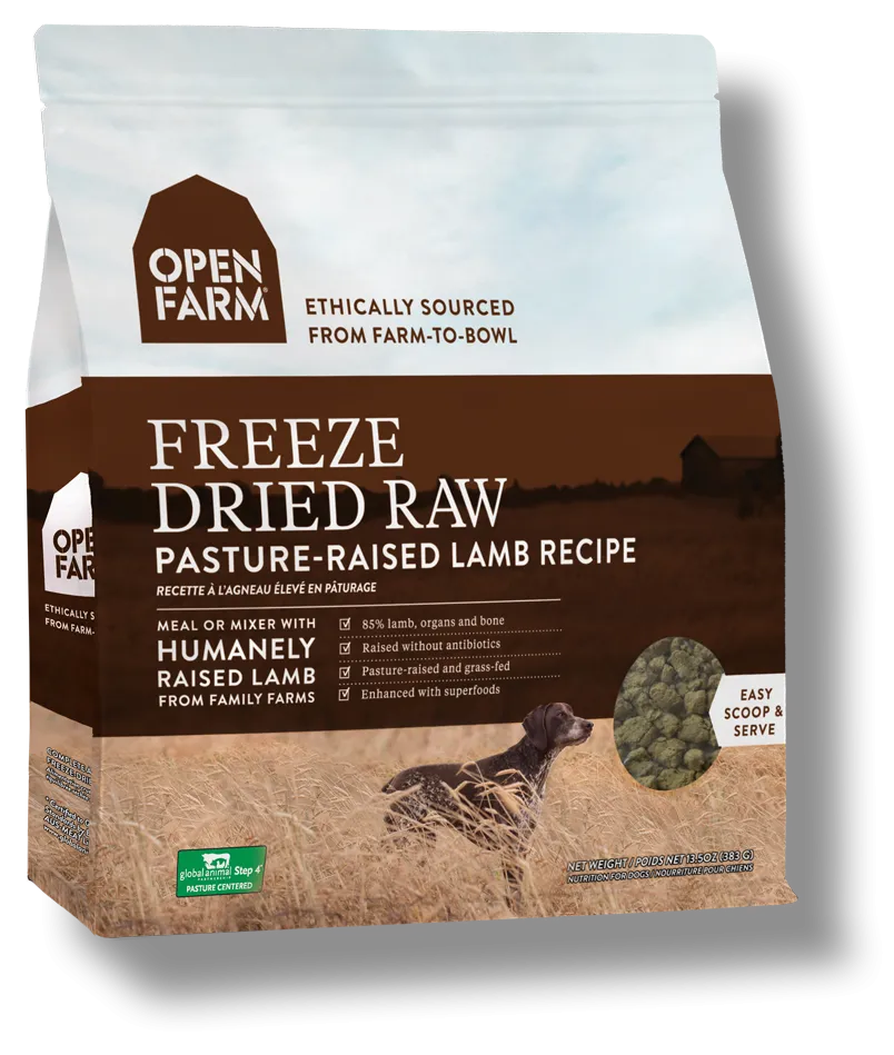 OPEN FARM Grain-Free Freeze-Dried Pasture-Raised Lamb Recipe Dry Dog Food