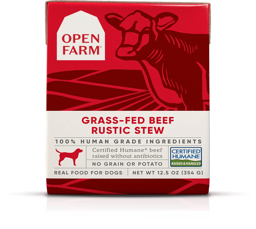 Open Farm Grain Free Grass Fed Beef Recipe Rustic Stew Wet Dog Food