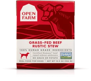 Open Farm Grain Free Grass Fed Beef Recipe Rustic Stew Wet Dog Food