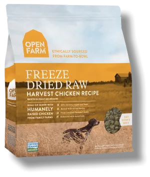 Open Farm Grain Free Harvest Chicken Recipe Freeze Dried Raw Dog Food