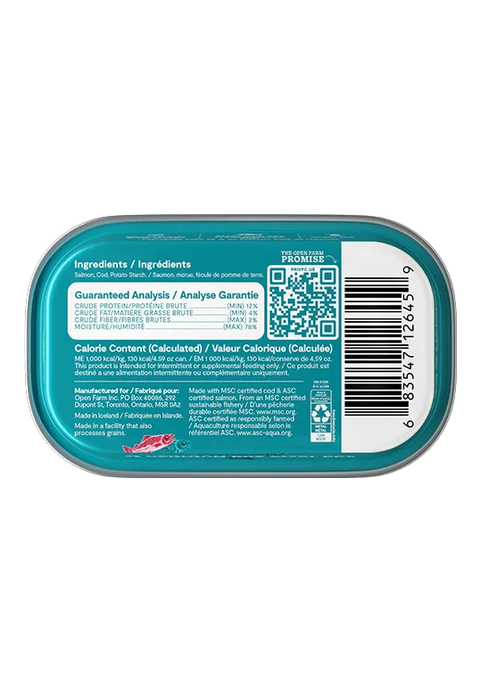Open Farm Grain Free Salmon & Cod Wet Topper for Dogs
