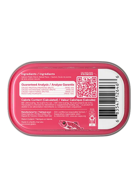 Open Farm Grain Free Salmon Wet Topper for Cats