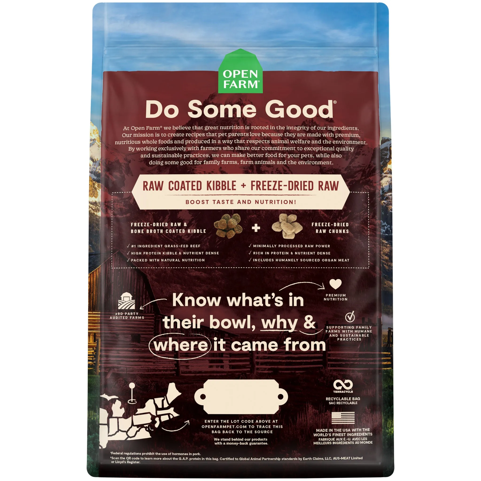 Open Farm Raw Mix Ancient Grains Dog Front Range