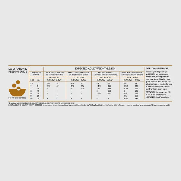 ORIJEN High Protein Amazing Grains Puppy Dry Dog Food