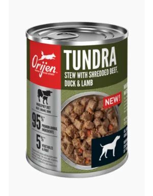 Orijen Tundra Stew Recipe With Shredded Beef Duck & Lamb Canned Dog Food