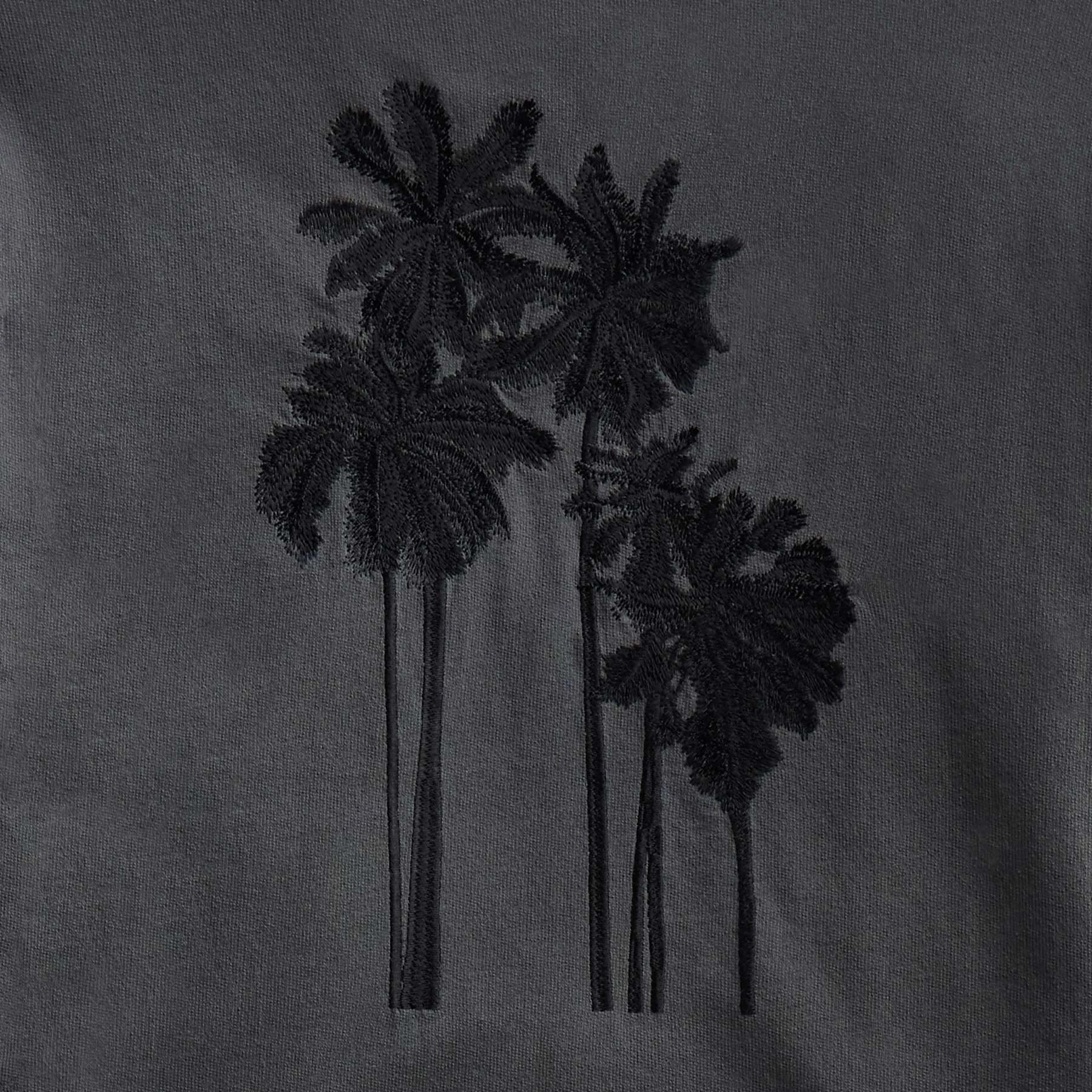 Palm Tree Embroidered Sweatshirt - Magma/Black