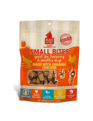 Plato Small Bites Organic Chicken Dog Treats