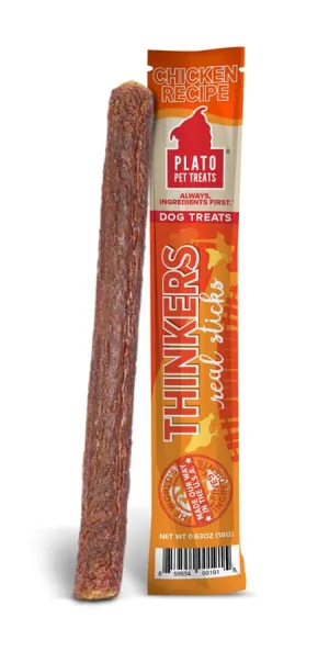 Plato Thinkers Chicken Meat Single Stick Dog Treat