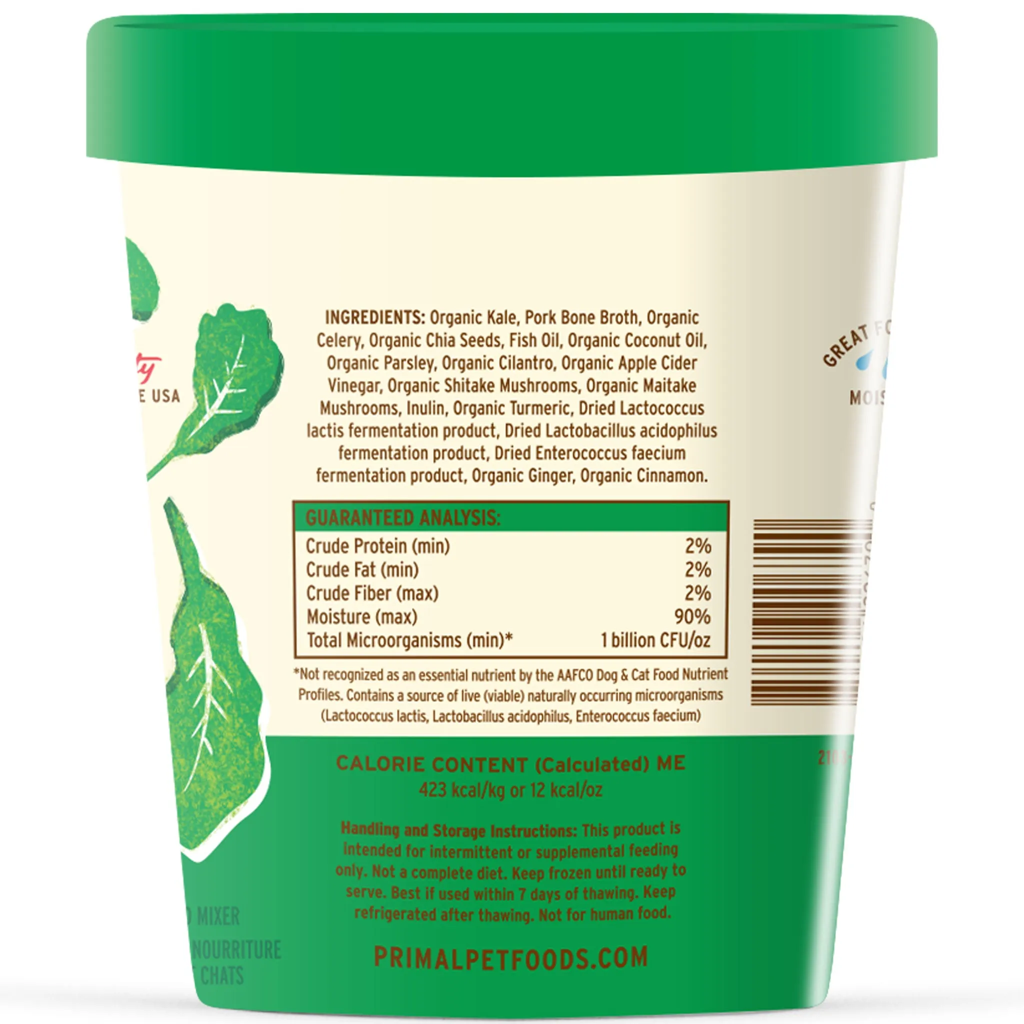Primal Edible Elixir Healthy Green Smoothie Dog Supplements
