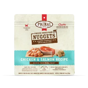 Primal Freeze Dried Nuggets Grain Free Chicken and Salmon Formula Cat Food