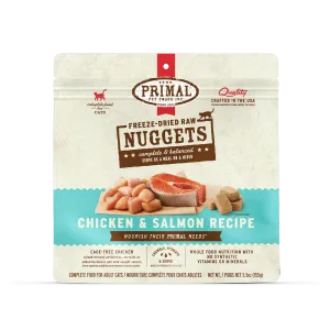 Primal Freeze Dried Nuggets Grain Free Chicken and Salmon Formula Cat Food