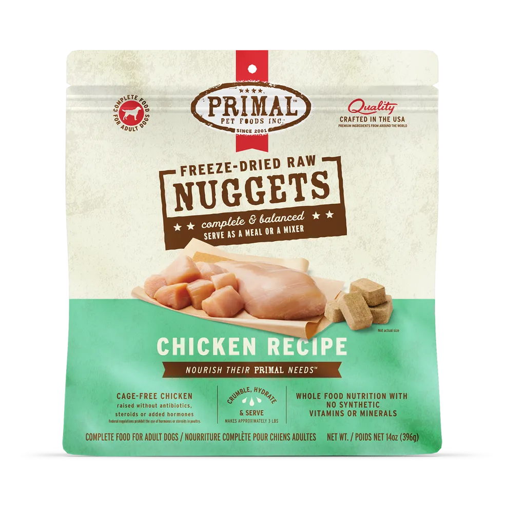 Primal Freeze Dried Nuggets Grain Free Chicken Formula Dog Food