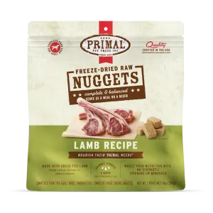 Primal Freeze Dried Nuggets Grain Free Lamb Formula Dog Food