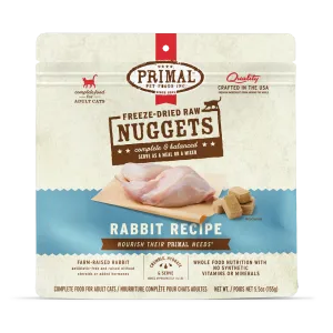 Primal Freeze Dried Nuggets Grain Free Rabbit Formula Cat Food