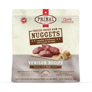 Primal Freeze Dried Nuggets Grain Free Venison Formula Complete Diet for Dogs