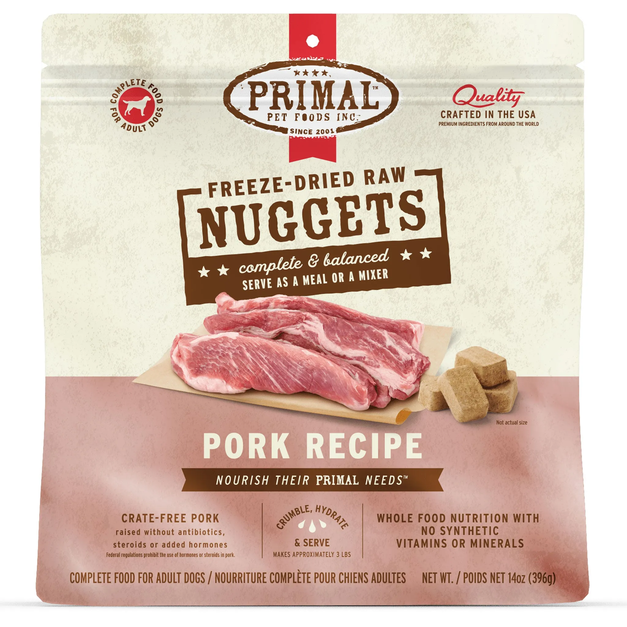 Primal Freeze-Dried Nuggets Pork Dog Food