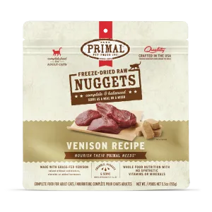 Primal Freeze Dried Nuggets Venison Formula Complete Diet for Cats