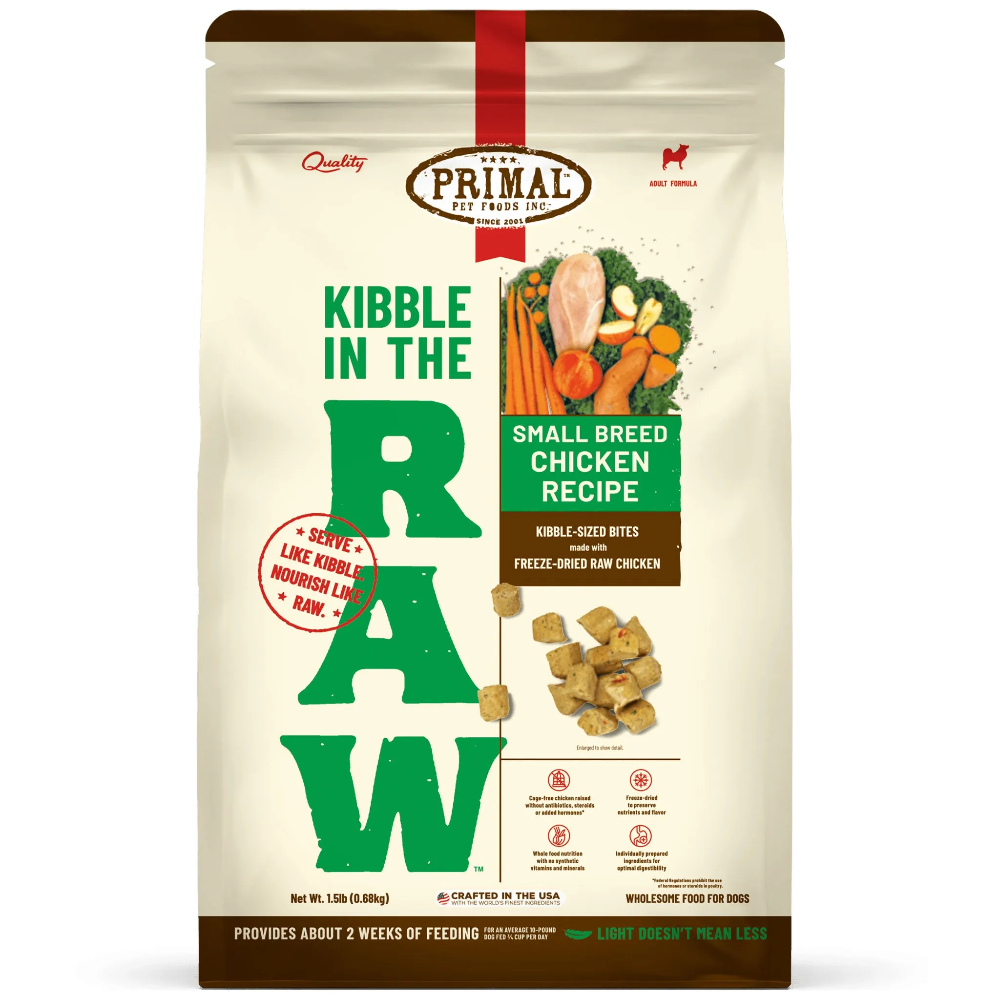 Primal Kibble in the Raw Small Breed Dog Food