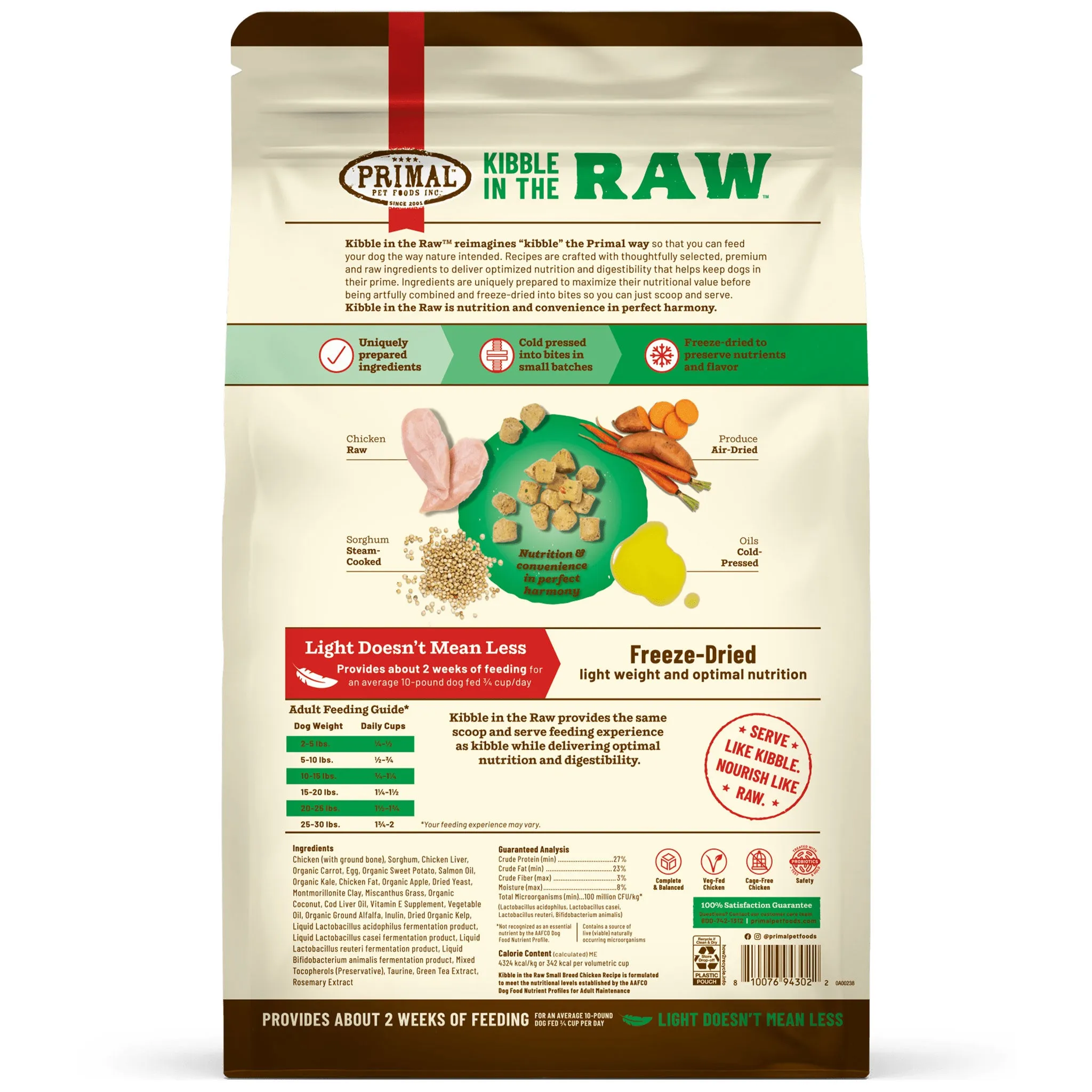 Primal Kibble in the Raw Small Breed Dog Food