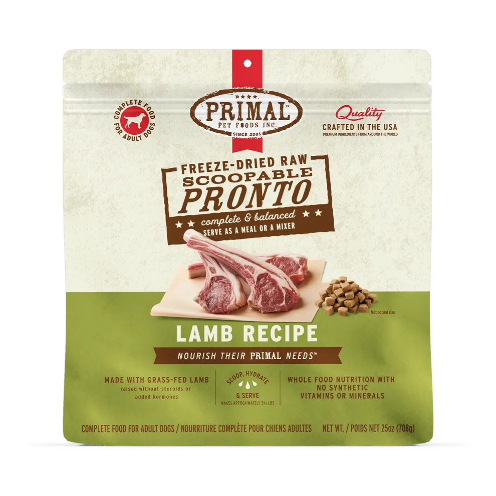 Primal Pronto Lamb Recipe Freeze-Dried Raw Dog Food