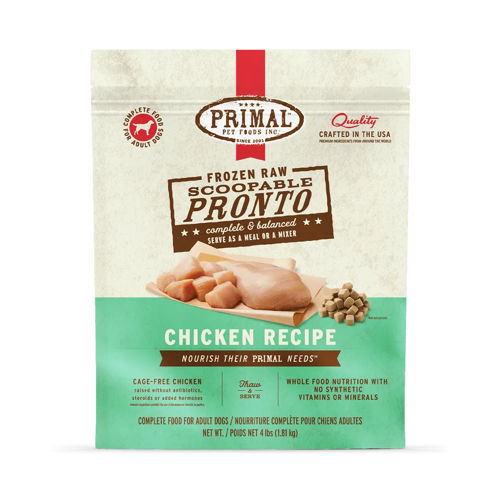 Primal Pronto Raw Frozen Chicken Dog Food