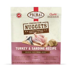 Primal Raw Frozen Turkey & Sardine Formula For Dogs