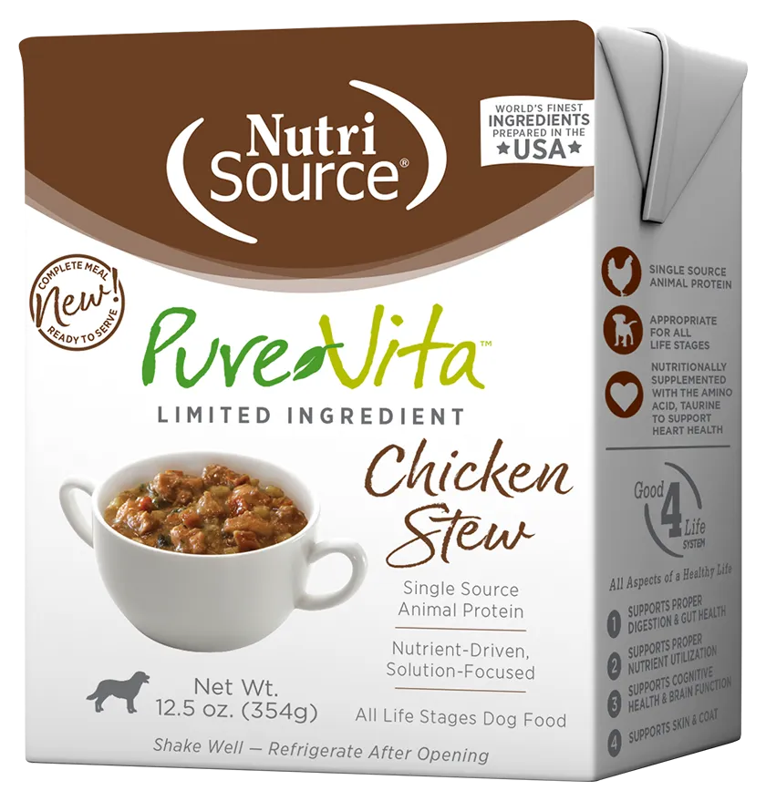 PureVita Grain Inclusive Chicken Stew Wet Dog Food