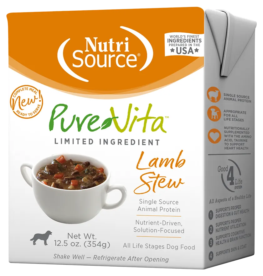 PureVita Grain Inclusive Lamb Stew Wet Dog Food