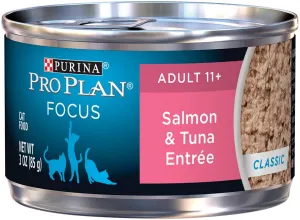 Purina Pro Plan Focus Senior Cat 11  Salmon & Tuna Entree Canned Cat Food