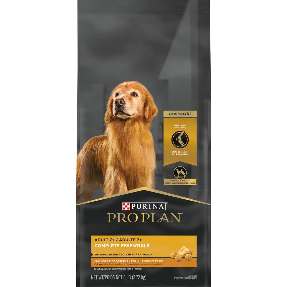Purina Pro Plan Senior Dry Dog Food Shredded Blend Chicken & Rice Formula With Probiotics