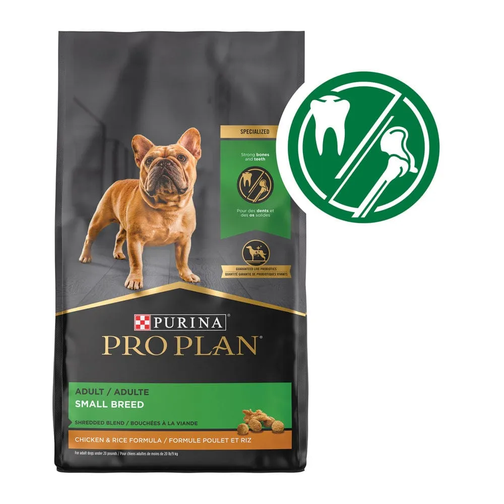 Purina Pro Plan Small Breed Shredded Blend Chicken & Rice Formula With Probiotics Weight Control Dry Dog Food
