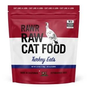 Rawr Raw Sliders Cat Turkey 2.5 lbs