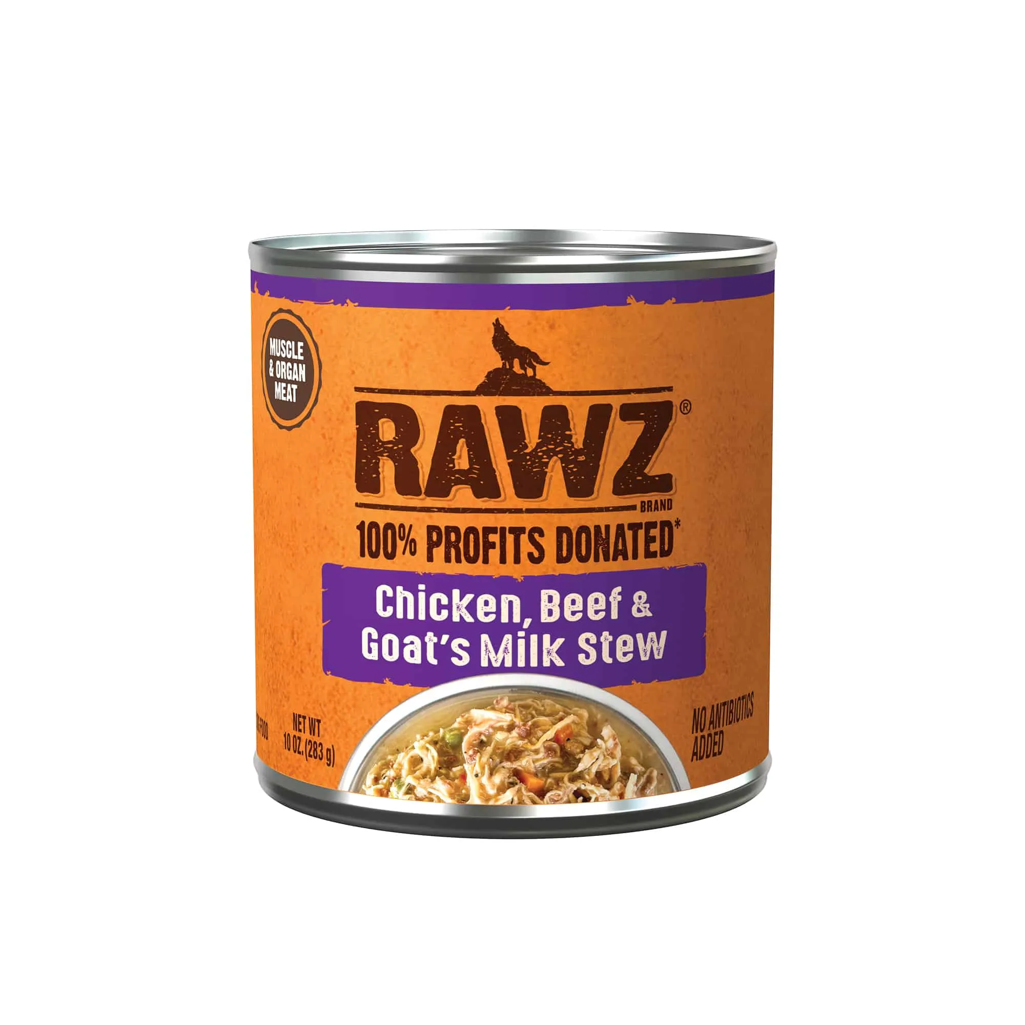 RAWZ Chicken, Beef & Goat’s Milk Stew Canned Dog Food