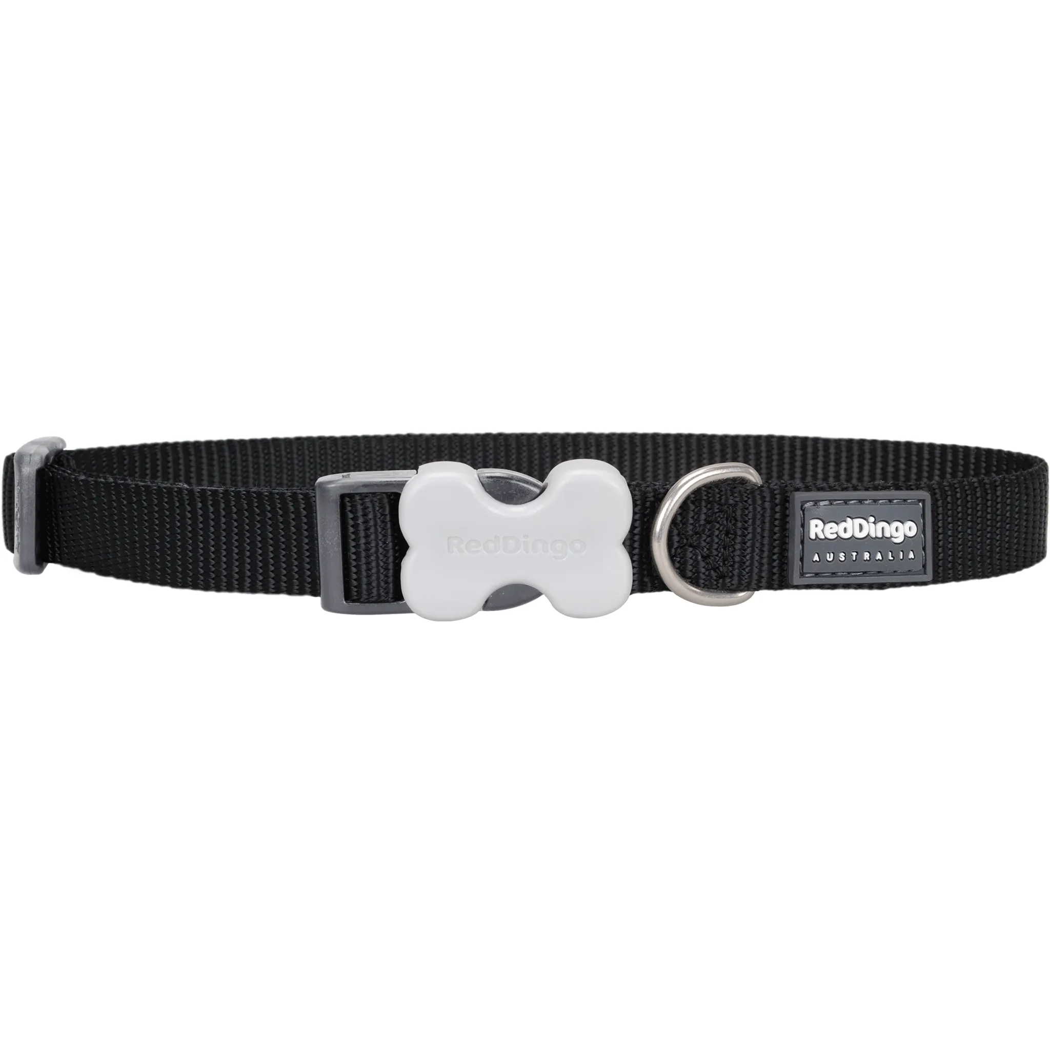 Red Dingo Black Bucklebone Classic Dog Collar
