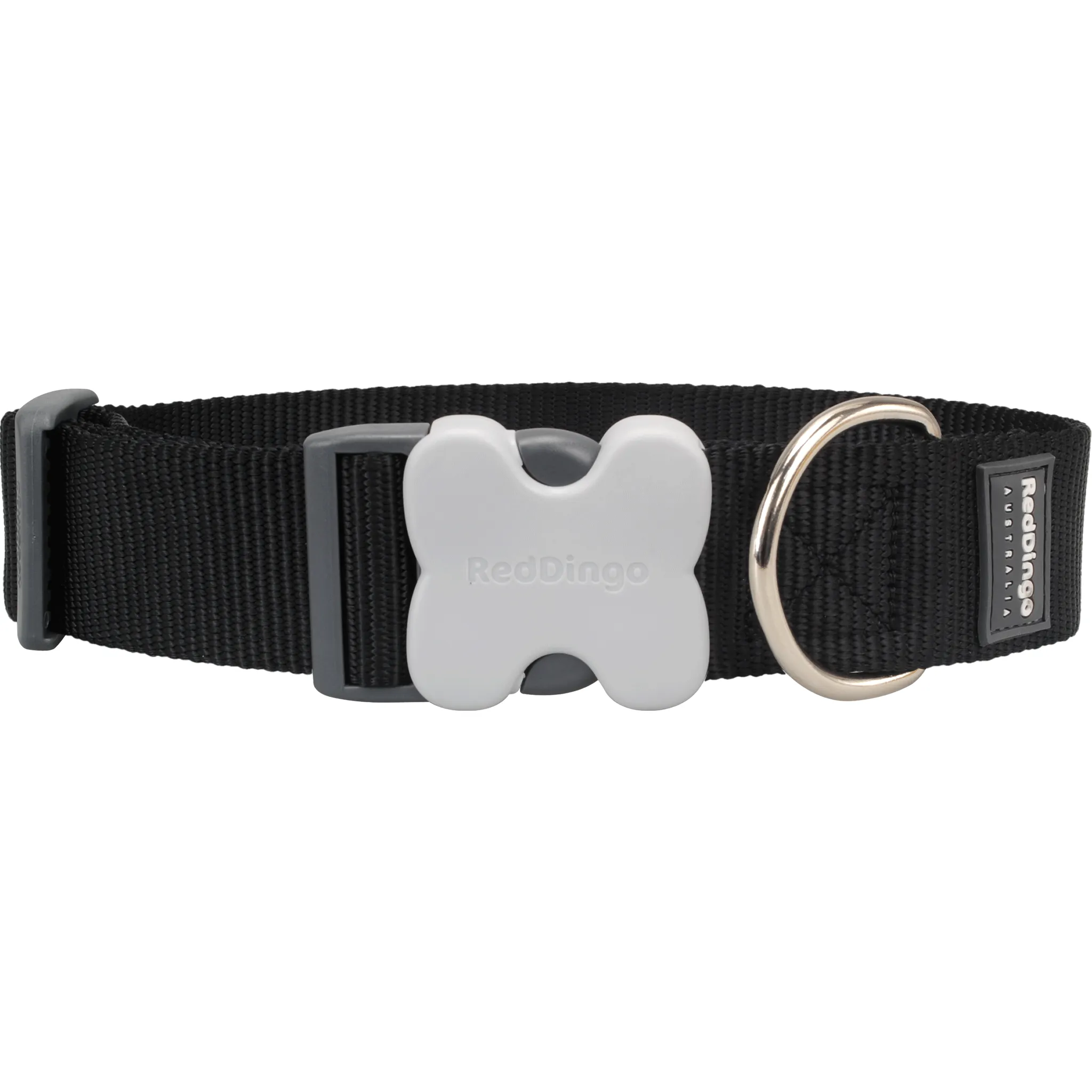 Red Dingo Black Bucklebone Classic Dog Collar