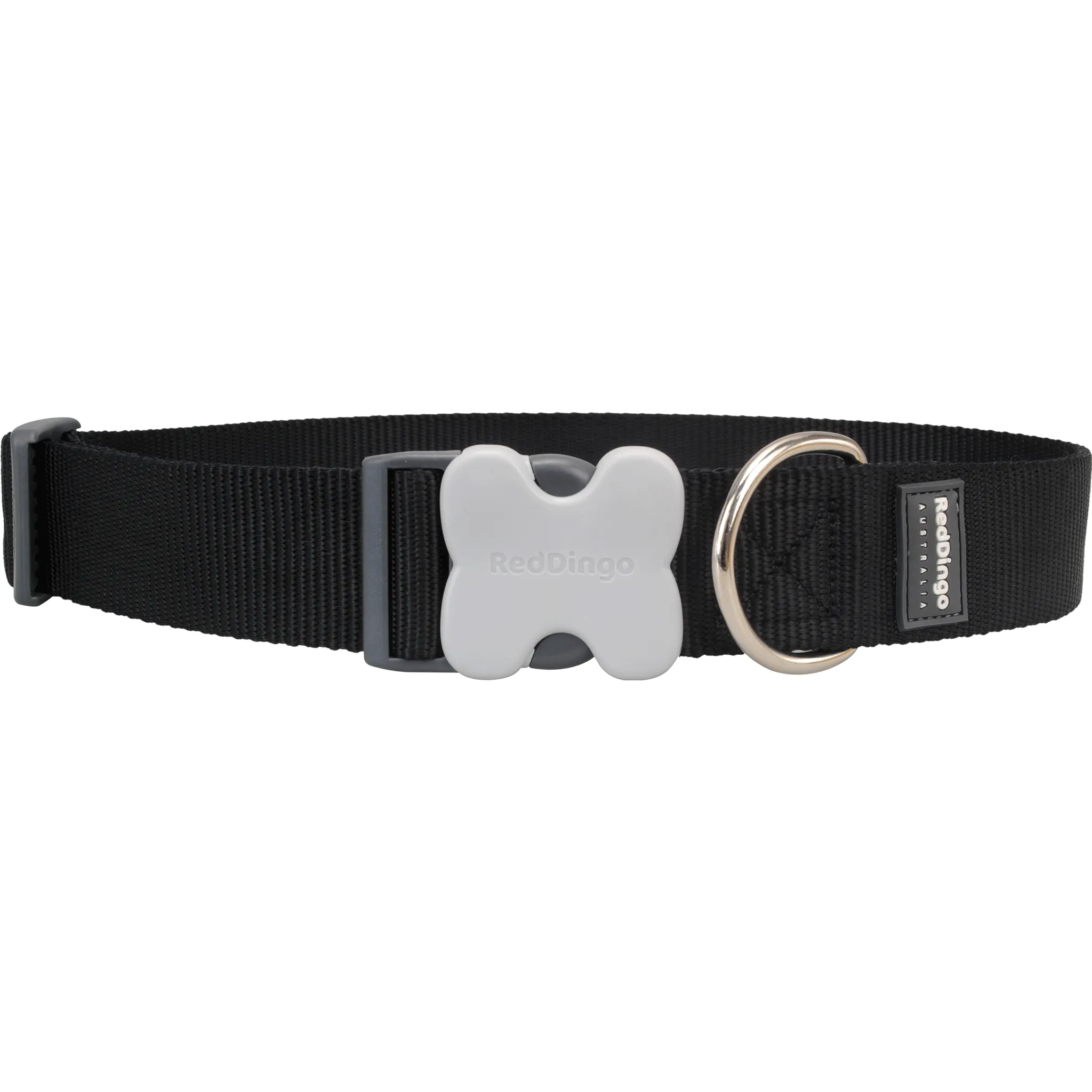 Red Dingo Black Bucklebone Classic Dog Collar