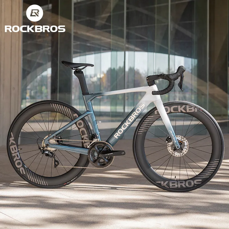 ROCKBROS T700 Carbon Fiber Aerodynamic Road Bike 105 Electronic Shifting  Disc Brakes