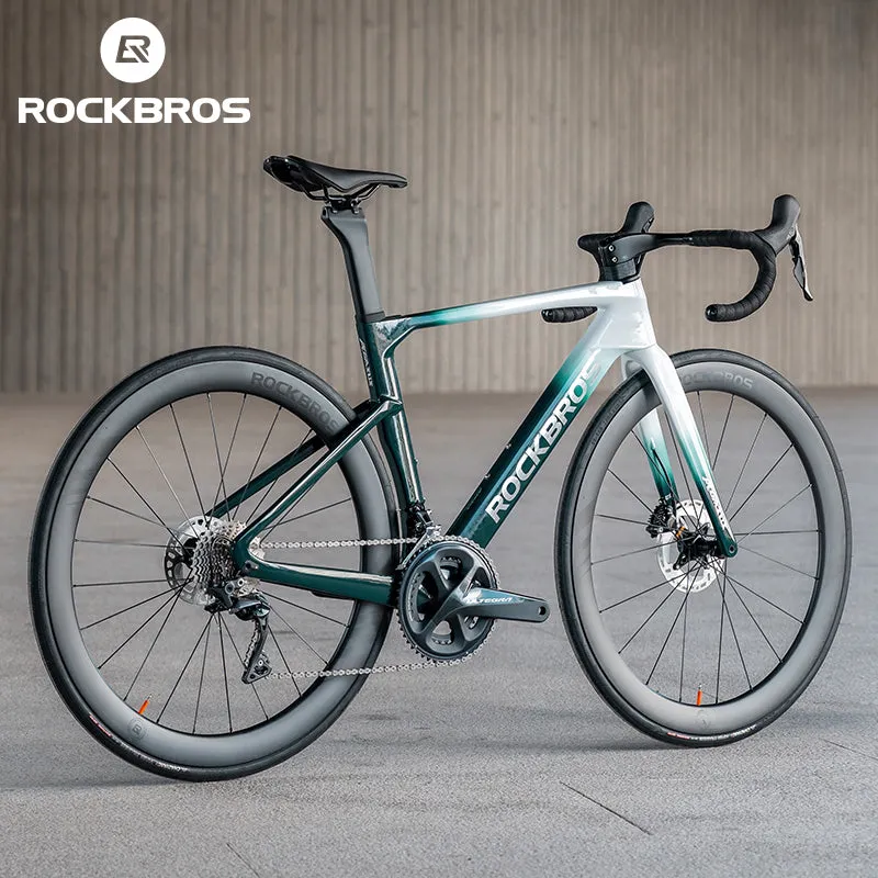 ROCKBROS T700 Carbon Fiber Aerodynamic Road Bike 105 Electronic Shifting  Disc Brakes