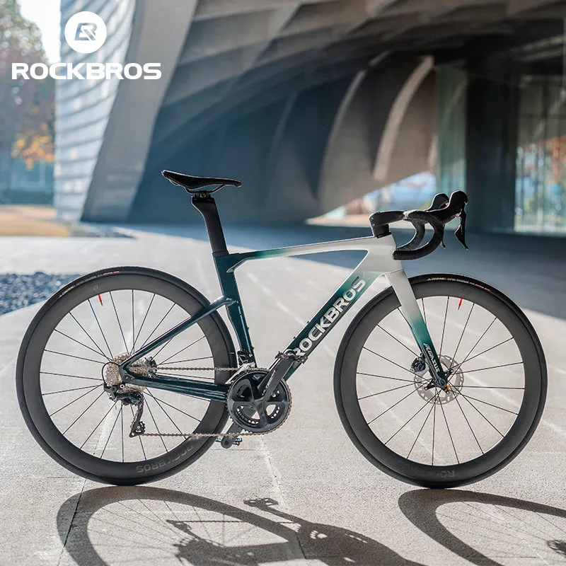 ROCKBROS T700 Carbon Fiber Aerodynamic Road Bike 105 Electronic Shifting  Disc Brakes