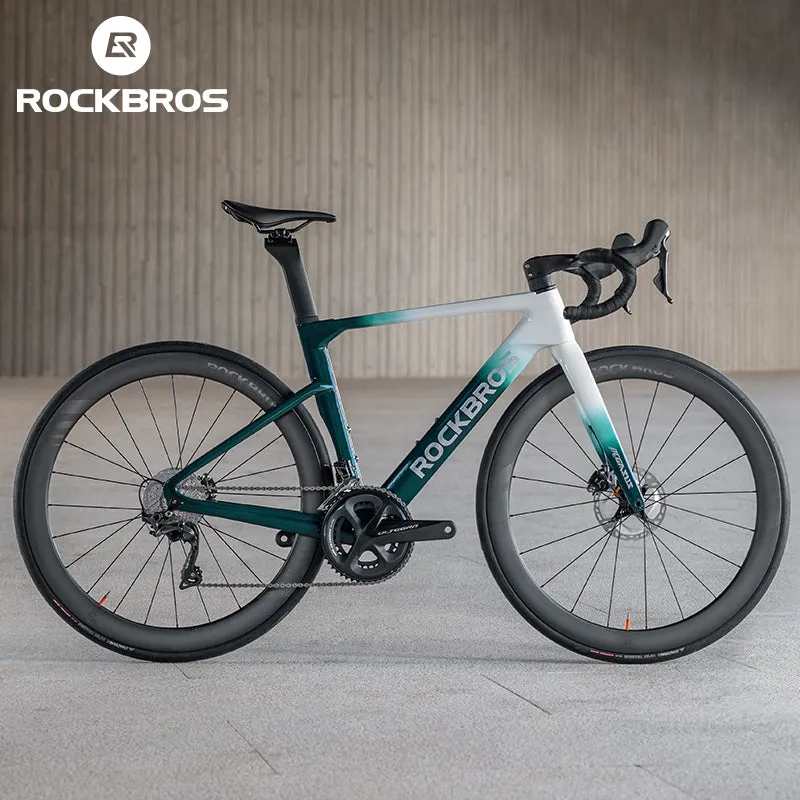 ROCKBROS T700 Carbon Fiber Aerodynamic Road Bike 105 Electronic Shifting  Disc Brakes