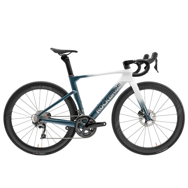 ROCKBROS T700 Carbon Fiber Aerodynamic Road Bike 105 Electronic Shifting  Disc Brakes
