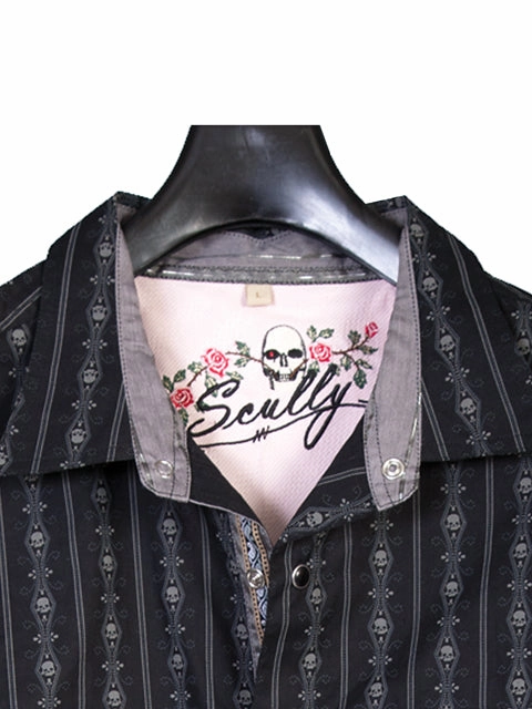 Scully PS-093 Black Retro Mens Western Shirt